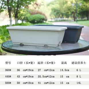家用种菜盆霍伦花盆塑料长方形长条大号阳台2层滤水透气 直销新款