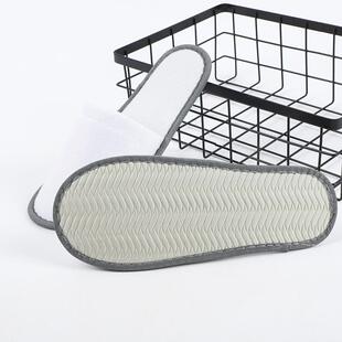 直销新款一次性拉毛绒拖鞋宾馆酒店民宿客栈居家待客量大可印LOGO