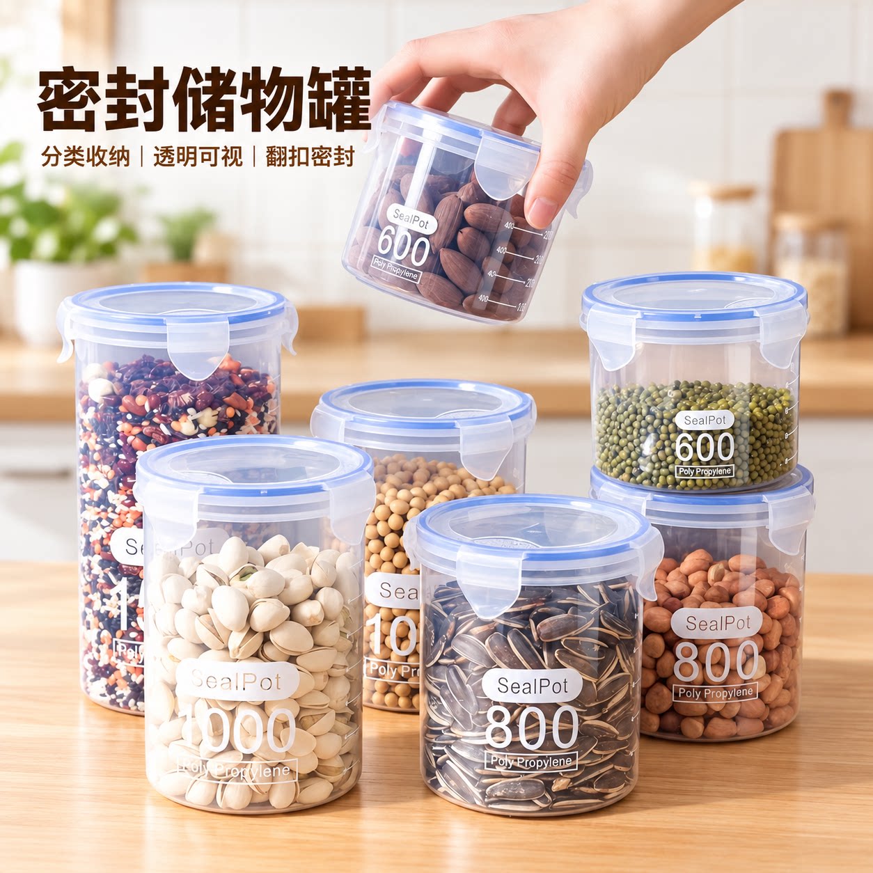 密封罐厨房收纳盒食品级储物罐