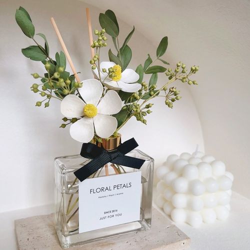 栀子花白茶干花无火香薰家用室内持久留卧室小众高级清新摆件