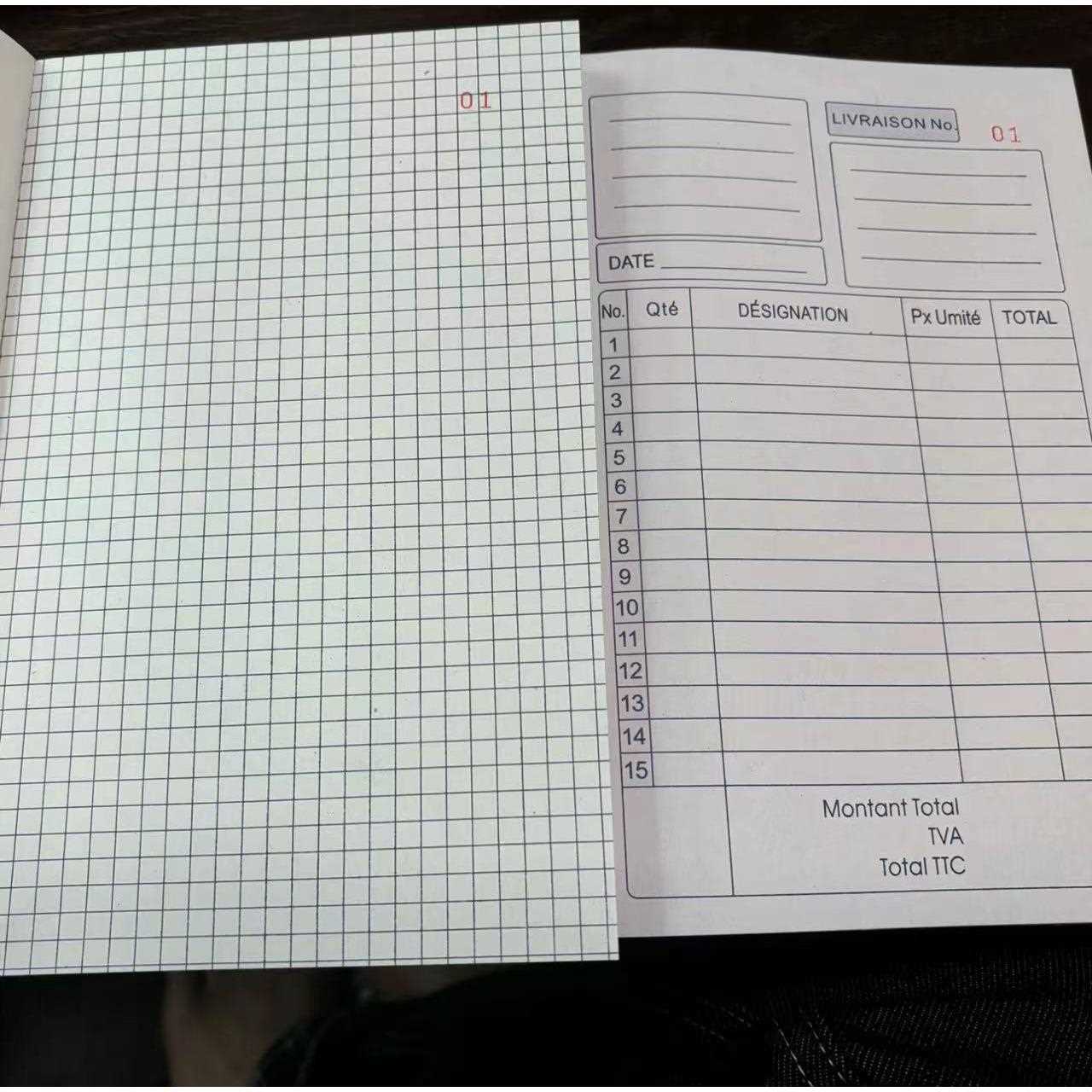 直销新款定制三联无碳复写联单定做白卡纸封面清单收据送货单销售