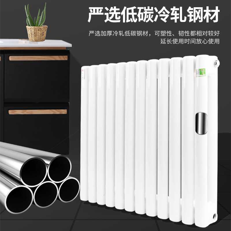 新款直销跨境水暖散热器5025钢二柱取暖器双水道集中供热暖气片8