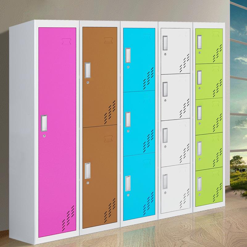 直销新款彩色单门更衣柜铁皮换衣柜员工宿舍储物柜子钢制鞋柜健身