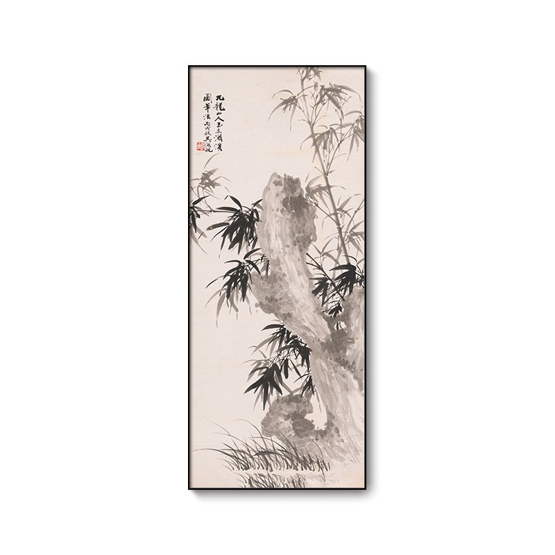 热销梅花君子新中式玄关装饰画客厅沙发背景墙挂画高洁竹子中式壁