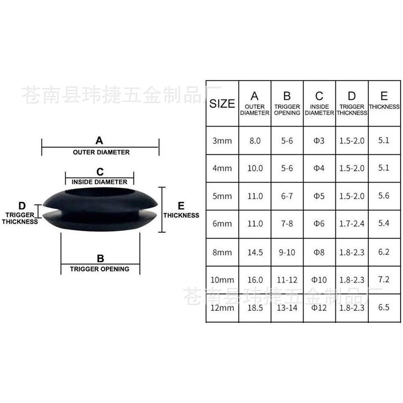 热销260pcs盒装黑色橡胶护线圈 双面橡胶护线圈o型圈密封件防水垫