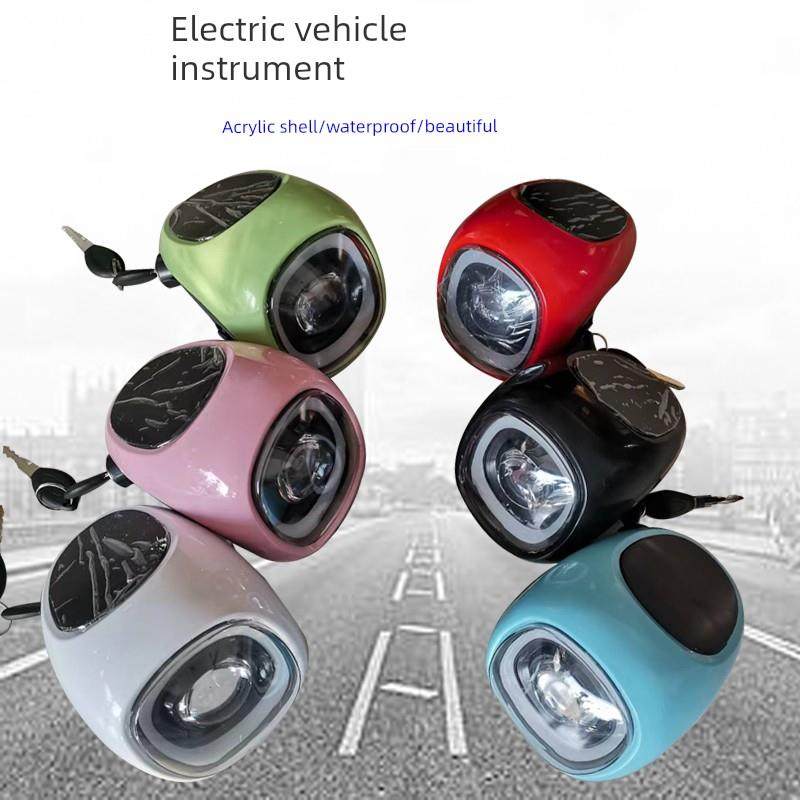 电瓶车仪表显示器48V简易款电动盘总成四合一大灯电门电量头灯屏