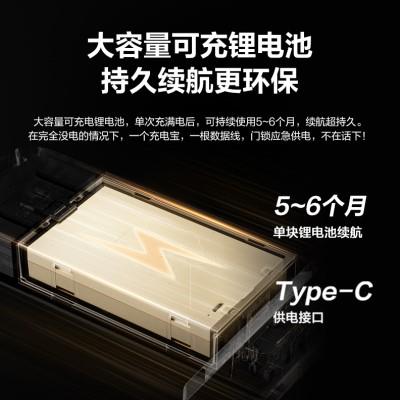 萤石DL20FV人脸锁指纹锁一握开家用防盗门锁密码锁智能视频电子锁