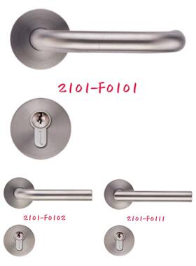 雅洁分体房门防火门锁卧室门锁不锈钢执手双舌AS2101-F0101/0102