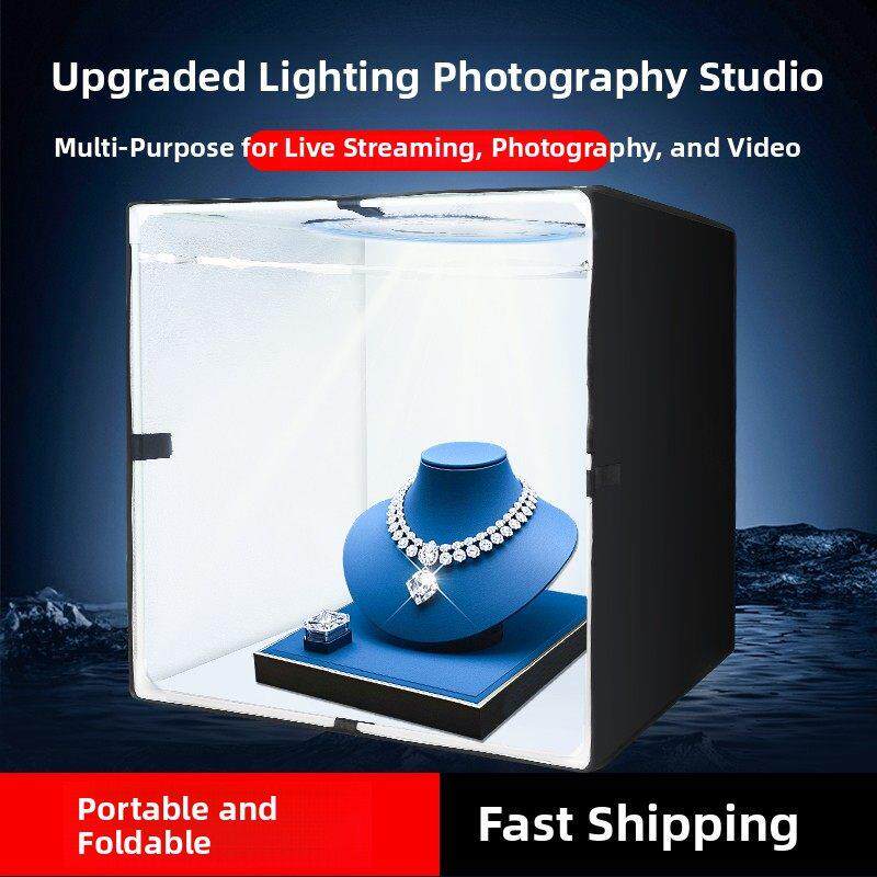 小淘宝产品静物摄影专业工作室Led软灯箱填充光便携式食品珠宝配