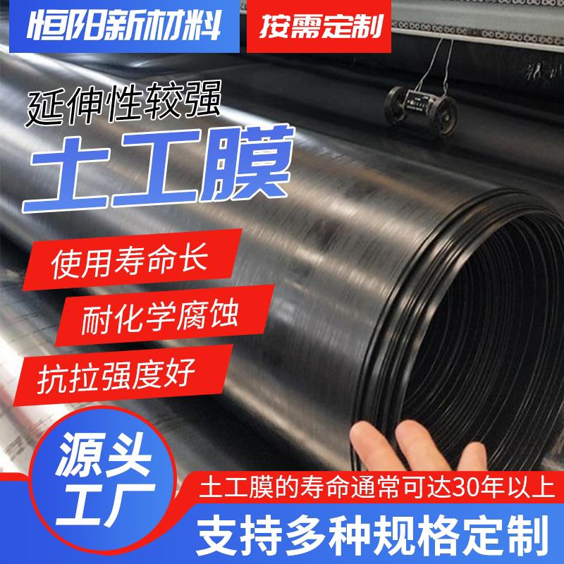 hdpe高密度聚乙烯土工膜加厚鱼塘养殖护坡防水布沼气池工程防渗膜