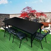 户外桌椅庭院铁艺防晒阳台露天花园别墅农村院子室外休闲 桌椅组