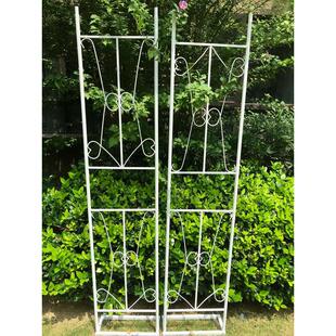 铁艺庭院栅栏月季花墙篱笆网爬藤架围栏网格蔷薇花铁线莲攀爬花架