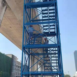 盖梁平台建筑工地基坑爬梯Z型走廊箱式路桥施工安全梯笼箱式马道