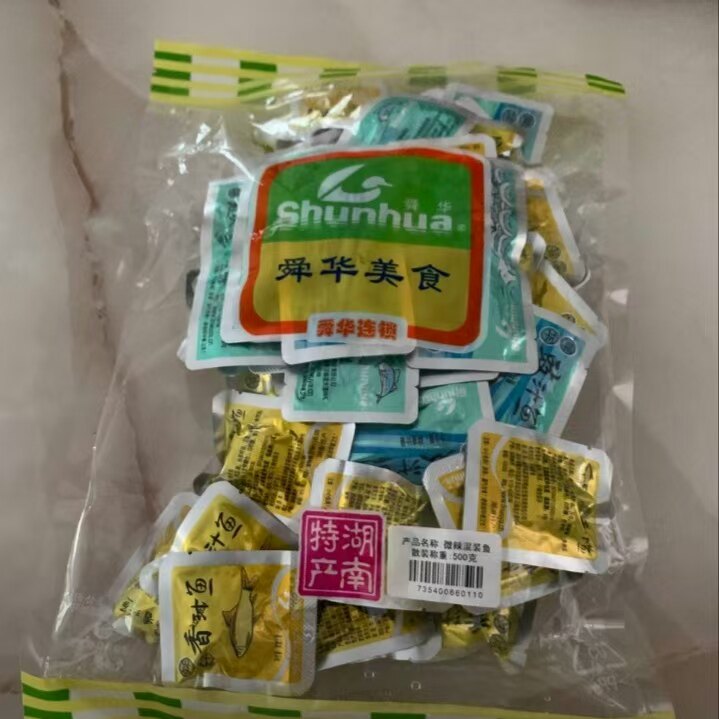 湖南特产舜华牌东江鱼香辣鱼干鱼块解馋小零食小吃