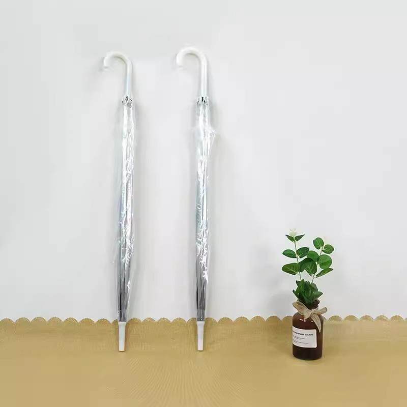 直销新款一件包邮8骨透明雨伞大号直杆长柄伞小清新自动拍照雨伞