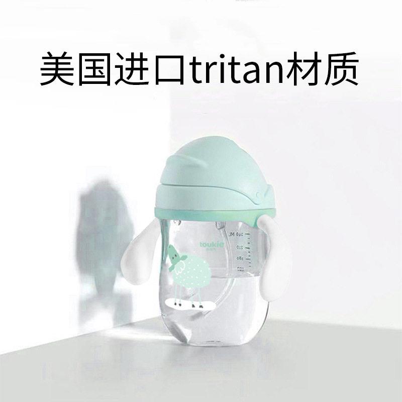 新款直销婴儿学饮杯幼儿园防漏防呛带手柄重力球儿童吸管水壶杯
