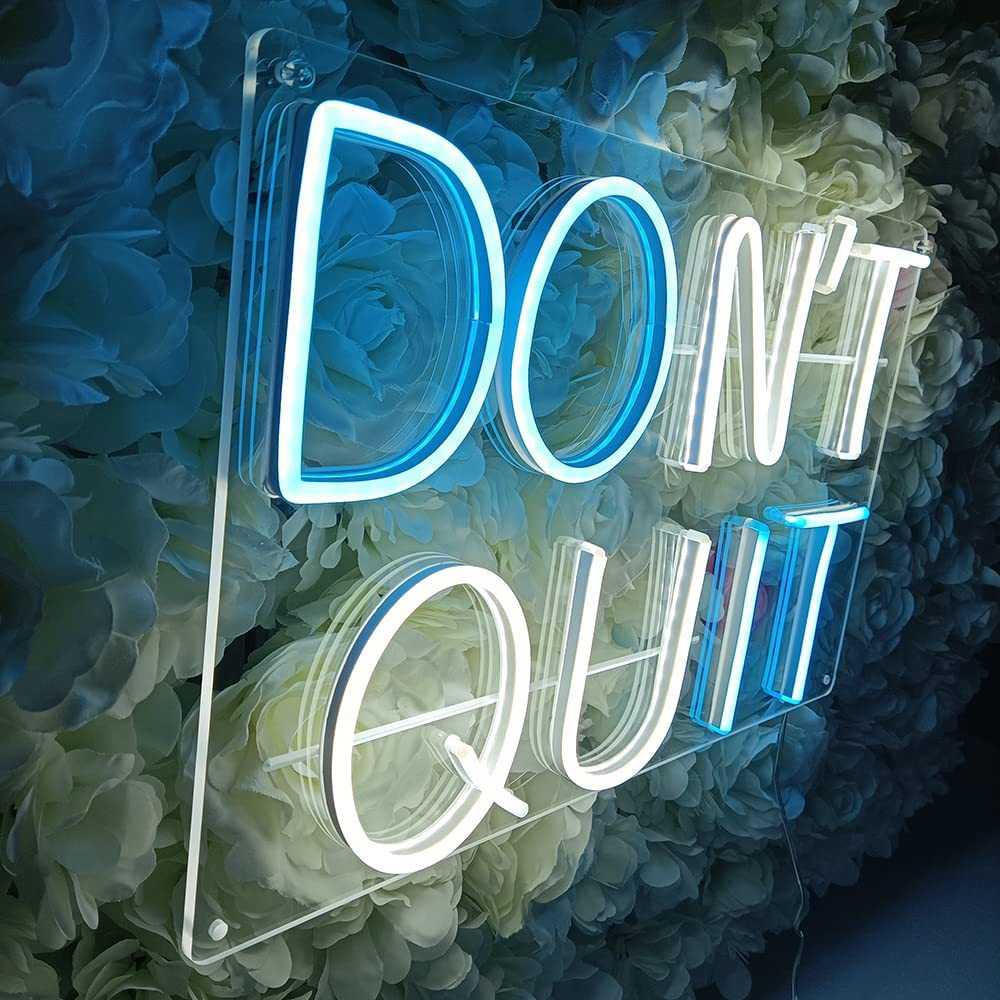 新款直销亚马逊新款创意字母灯DON'T QUIT室内装饰灯酒吧商用led