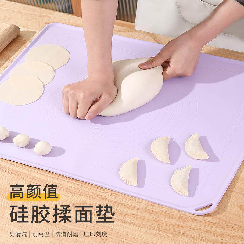 直销新款加厚加大硅胶垫防滑揉面垫食品级家用擀面面板案板不粘和