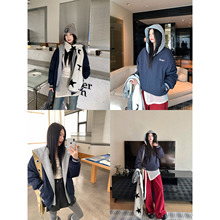 Joeyoo【12/23上新 纽约冬时令】冬季新款两穿棒球服女连帽外套