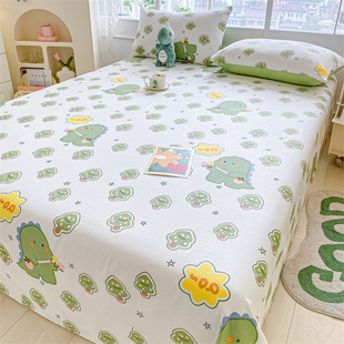 纯棉床单单件100全棉被单三件套宿舍单人一米五夏季加厚儿童1米二