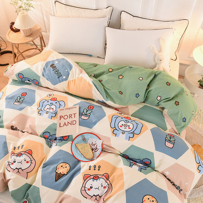 定做定制纯棉磨毛被套单件120x150x180x200加厚儿童全棉150x215cm