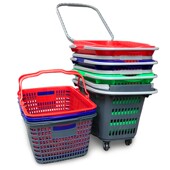 加厚超市购物篮大号KTV拎酒篮子手提篮买菜篮铁把手购物篮周转筐