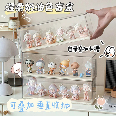 手办盲盒展示盒亚克力透明防尘架