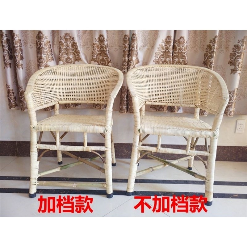 藤椅单人靠背椅老式椅子老人家用手工编织阳台休闲电脑办公腾椅子
