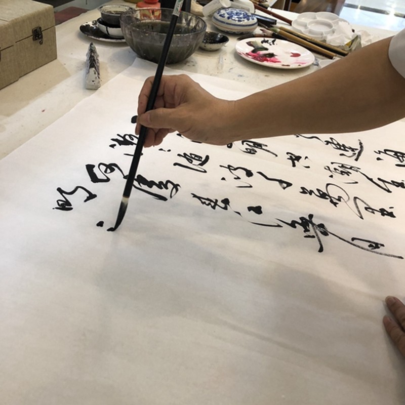 古枫堂长锋纯羊毫毛笔国画工笔勾线行书草书文房四宝绘画长毫毛笔