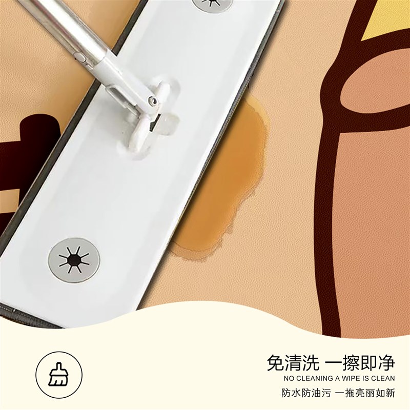 卡通入户门皮革地垫一二布布进门门垫耐脏免洗pvc地W毯可裁剪脚垫