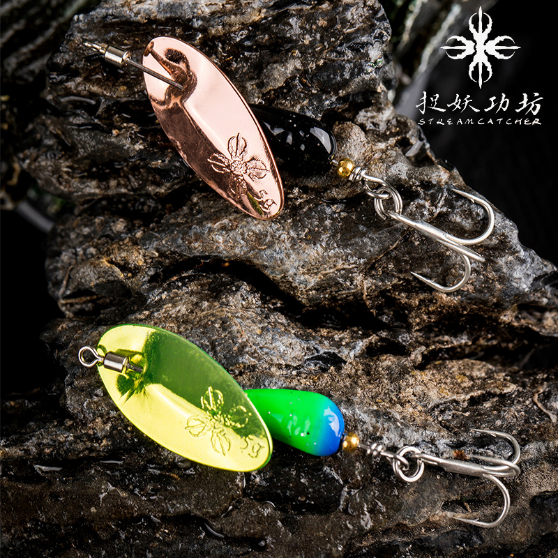 捉妖工功坊鬼流星钨钢飞旋转亮片微物溪流专O用路亚假饵马口鱼硬