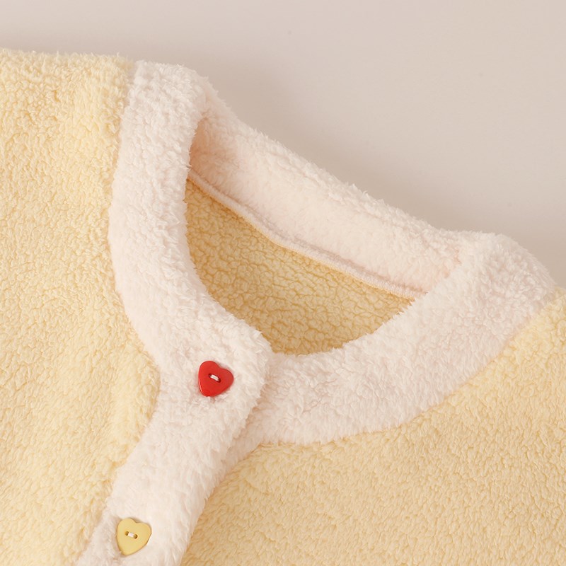 奶黄芝心甜美多巴胺2024z新款加厚珊瑚绒睡衣秋冬款女家居服