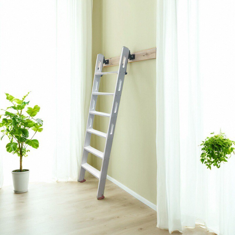 家用木梯b子可垂直收纳实木伸缩梯子上下床梯子阁楼登高贴墙梯