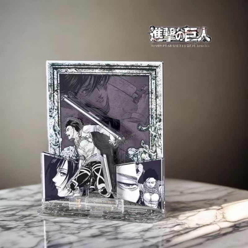 进击的巨人周年艾伦埃尔文利威尔三笠明天地之战彩窗景组合立牌