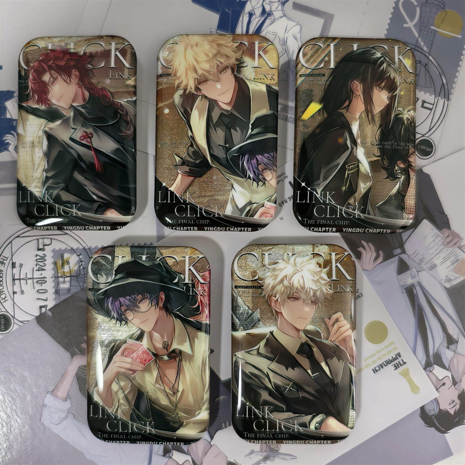 现货时光代理人英都篇周边陆光程小时vein刘枭夏斐徽章吧唧谷子