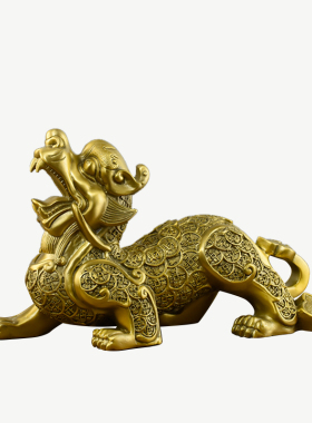 招财貔貅摆件铜貔貅一对转运镇宅皮丘招财聚财家居办公室店铺开业