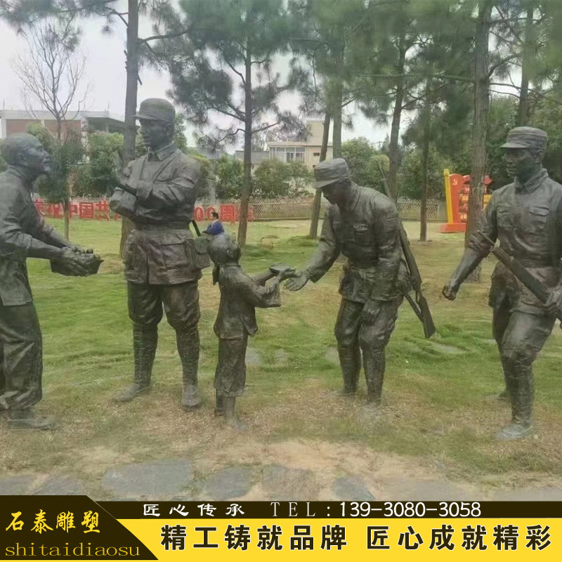 玻璃纤维仿铜人物雕像博物馆纪念馆装饰人物雕塑接受来图定制