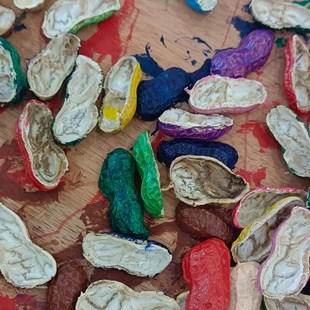 热气球手工制作小学生幼儿园教师装饰花生壳彩泥变废为宝成品包邮