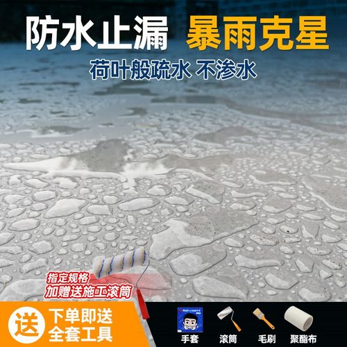 屋顶防水涂料裂缝渗水补漏材料外墙房顶平房漏水专用楼顶防漏胶水