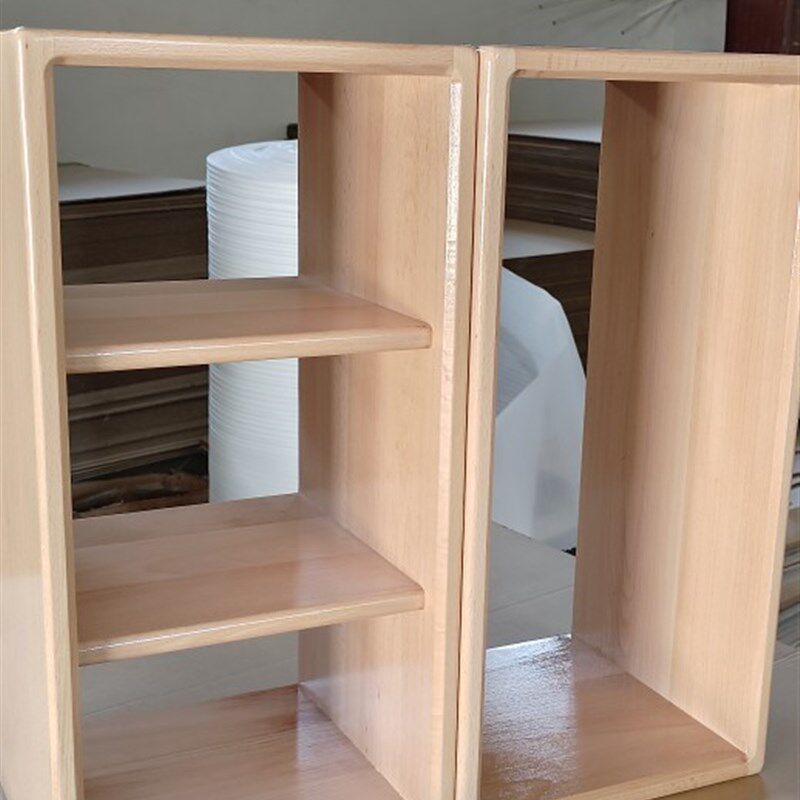 榉木组合书柜单元格实木书架单个书柜客厅简约格子装饰格可定制