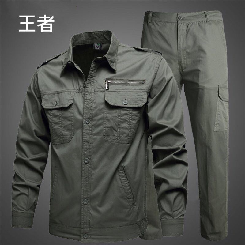 纯棉夏季工作服套装男女劳保服迷彩防烫耐磨焊工汽修工装薄款定制