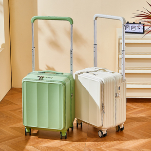 行李箱女18寸前置开口多功能宽拉杆旅行箱轻便免托运小型登机箱男