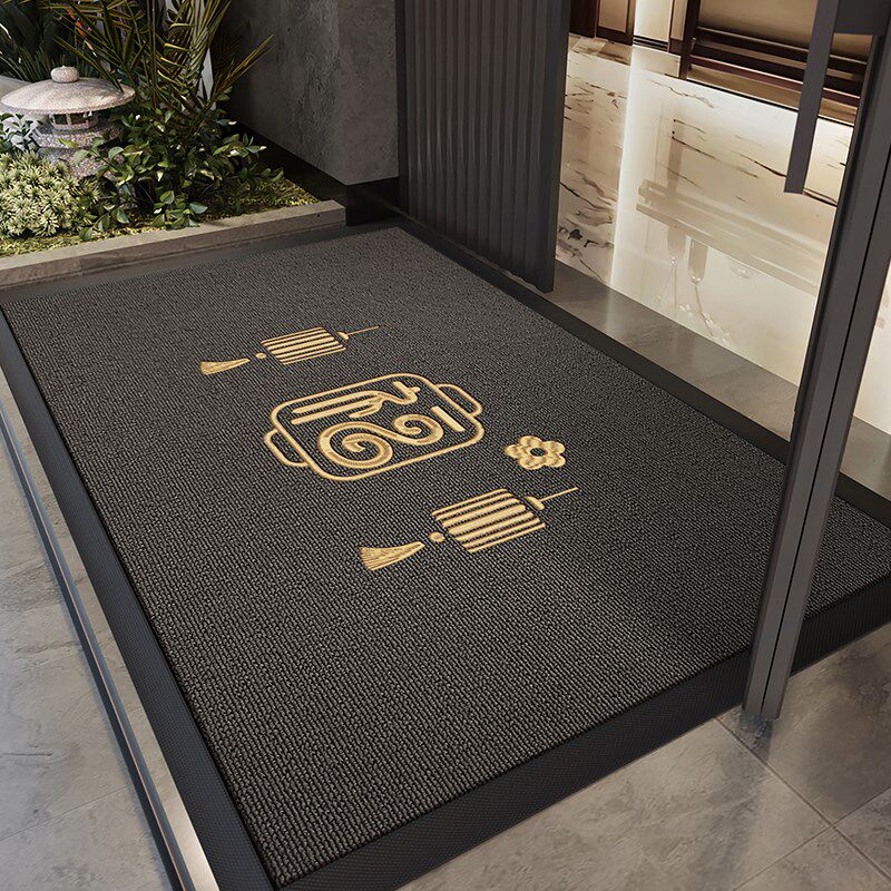红色入户门地垫玄关大门口进门脚垫喜庆门外防滑除尘地毯耐脏耐磨
