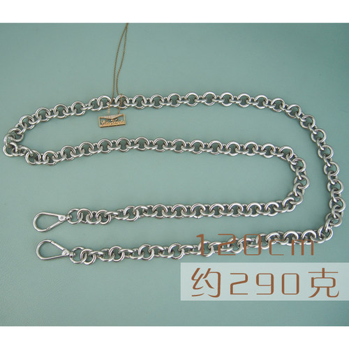 纯铜包链子粗金属链条宽肩带手提链包带短肩带背包链银色高级配件