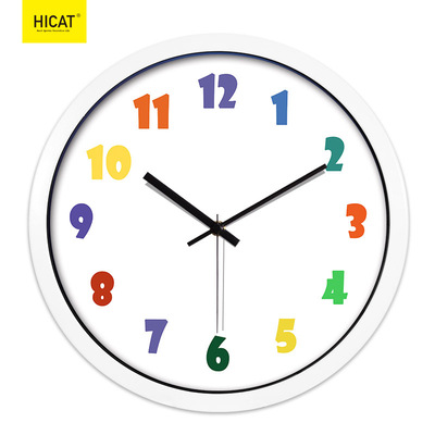超静音数字挂钟可爱卡通儿童钟表客厅卧室书房家居石英钟送礼