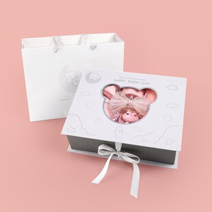 新生的儿见面礼盒婴儿礼物满月礼初生宝宝礼物秋冬连体衣冬装爬服