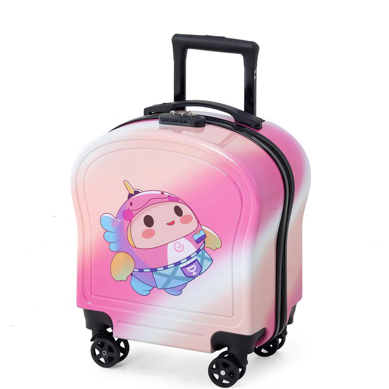 儿童拉杆箱卡通男女孩渐变色旅行箱定制logo印图拉杆箱学生密码箱