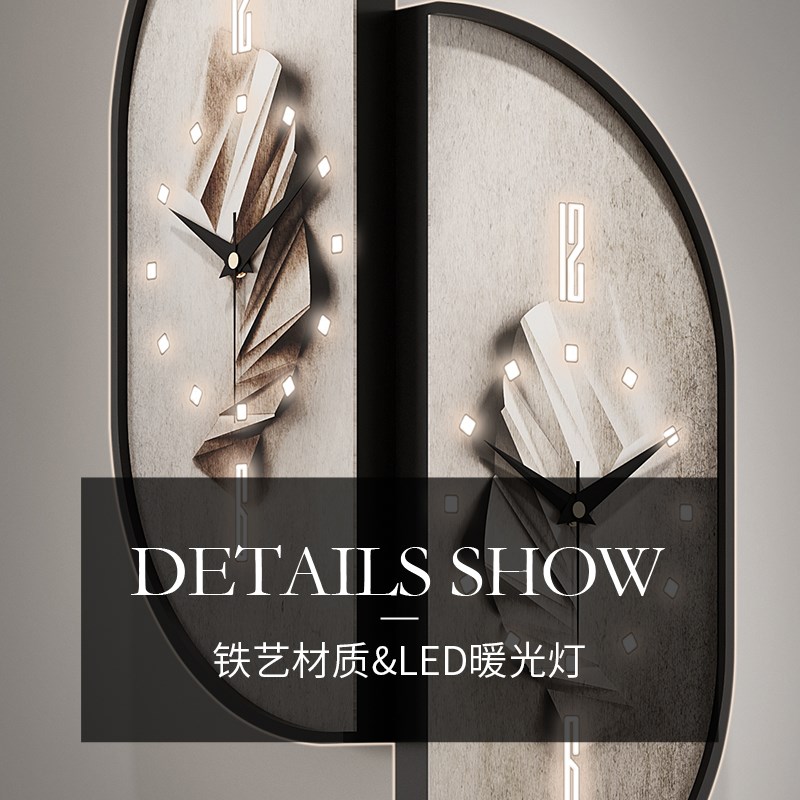 客厅转角双面挂钟2025新款拐角钟表现代简约阳角钟高级感时钟挂墙