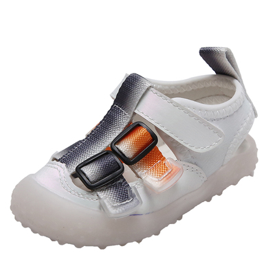 夏季宝宝凉鞋男童包头运动小童童鞋一岁男婴儿鞋子软底防滑学步鞋