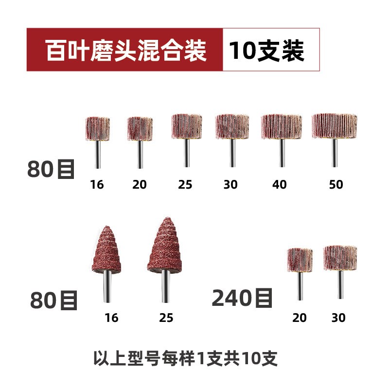 带柄叶轮磨头百叶轮纱布打磨头除锈抛光圈砂轮叶片砂纸砂纸千新款